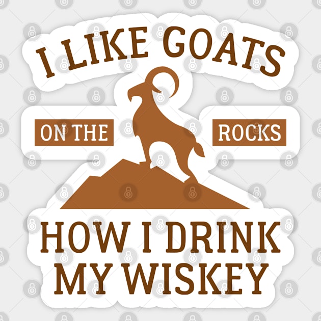 How I Drink My Whiskey Sticker by VectorPlanet